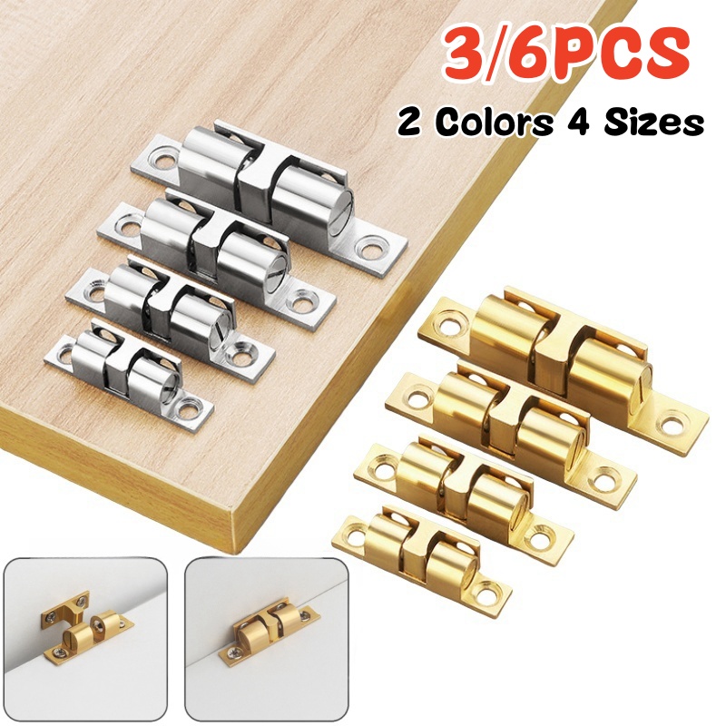 Furniture Hardware Locks - 3/6pcs Cabinet Closet Door Ball Catch,Brass