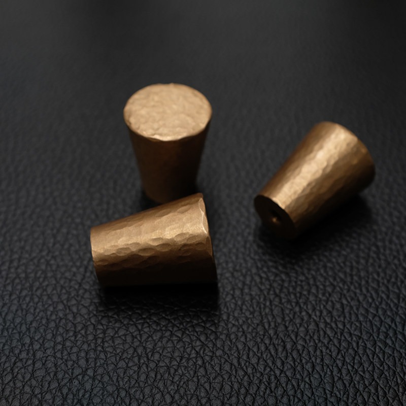 Furniture Grade Hardware - Pure Copper Single Hole Pull, Hammered