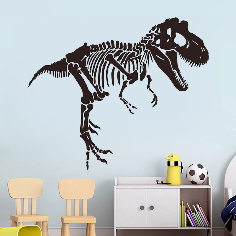 Furniture Paradise & Hardware Ghaziabad - Skeleton T-Rex Dinosaur Wall Sticker Vinyl
