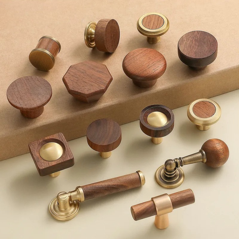 Cabinet Knob Round - Medieval Brass Single Hole Cabinet Door