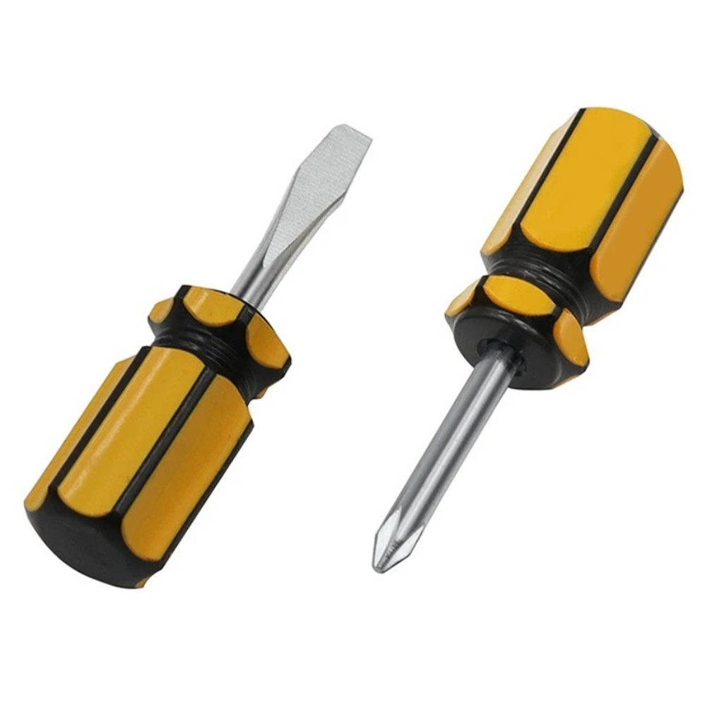 Furniture Screw Type - 4pcs Screwdriver Set Yellow Black Silver