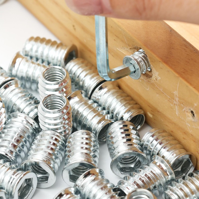 10/50x Threaded Inserts Wood I - đánh giá và giá Furniture Hardware Threaded Inserts