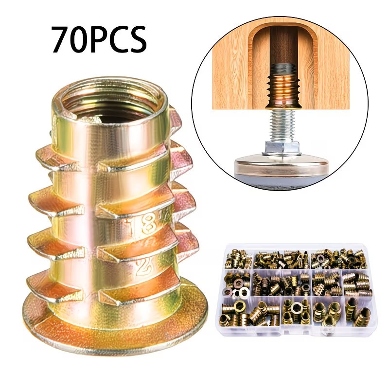 70pcs Threaded Insert Nut E-nu - đánh giá và giá Furniture Hardware Threaded Inserts