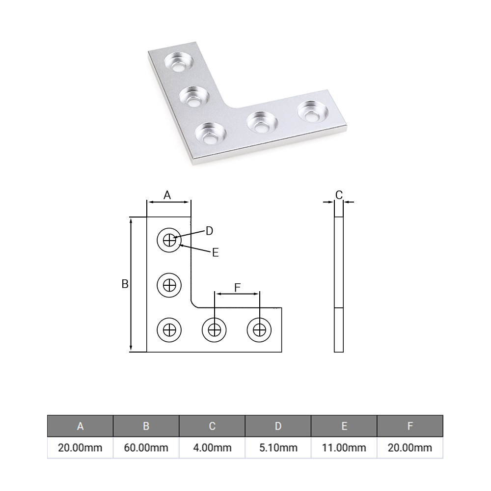 2Pcs/lot L Type 5 Holes 90Degr - đánh giá và giá Joint Connector Bracket