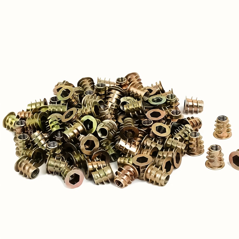 100Pcs Galvanized Alloy Thread - đánh giá và giá Furniture Hardware Threaded Inserts