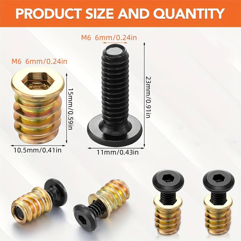 10PCS Nut Threaded Inserts Com - đánh giá và giá Furniture Hardware Threaded Inserts