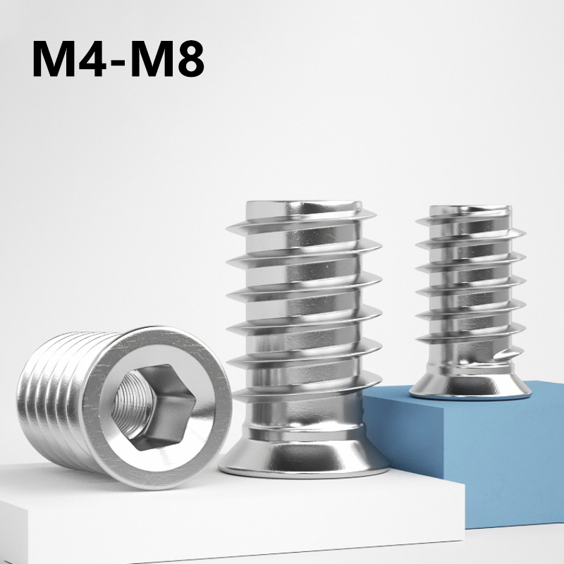 304 Stainless Steel Hex Socket - đánh giá và giá Furniture Hardware Threaded Inserts