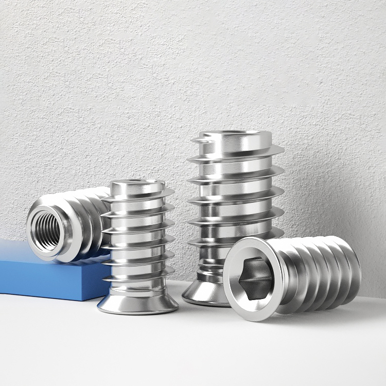 304 Stainless Steel Hex Socket - đánh giá và giá Furniture Hardware Threaded Inserts