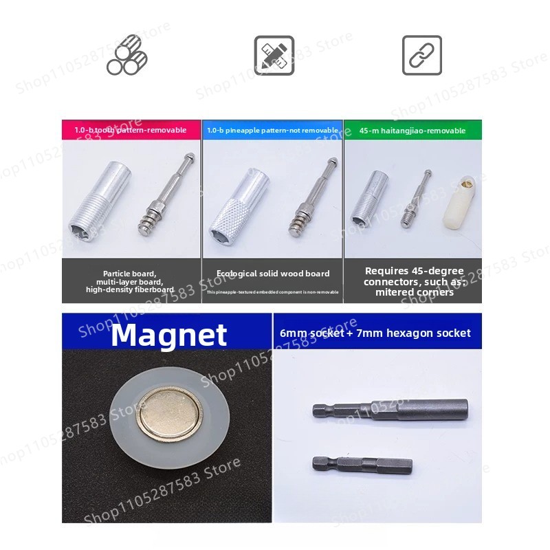 Solid invisible connector 2-in - đánh giá và giá Furniture Screw Type